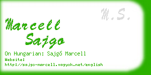 marcell sajgo business card