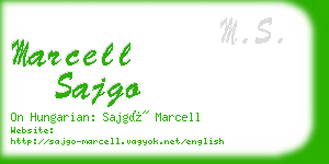 marcell sajgo business card